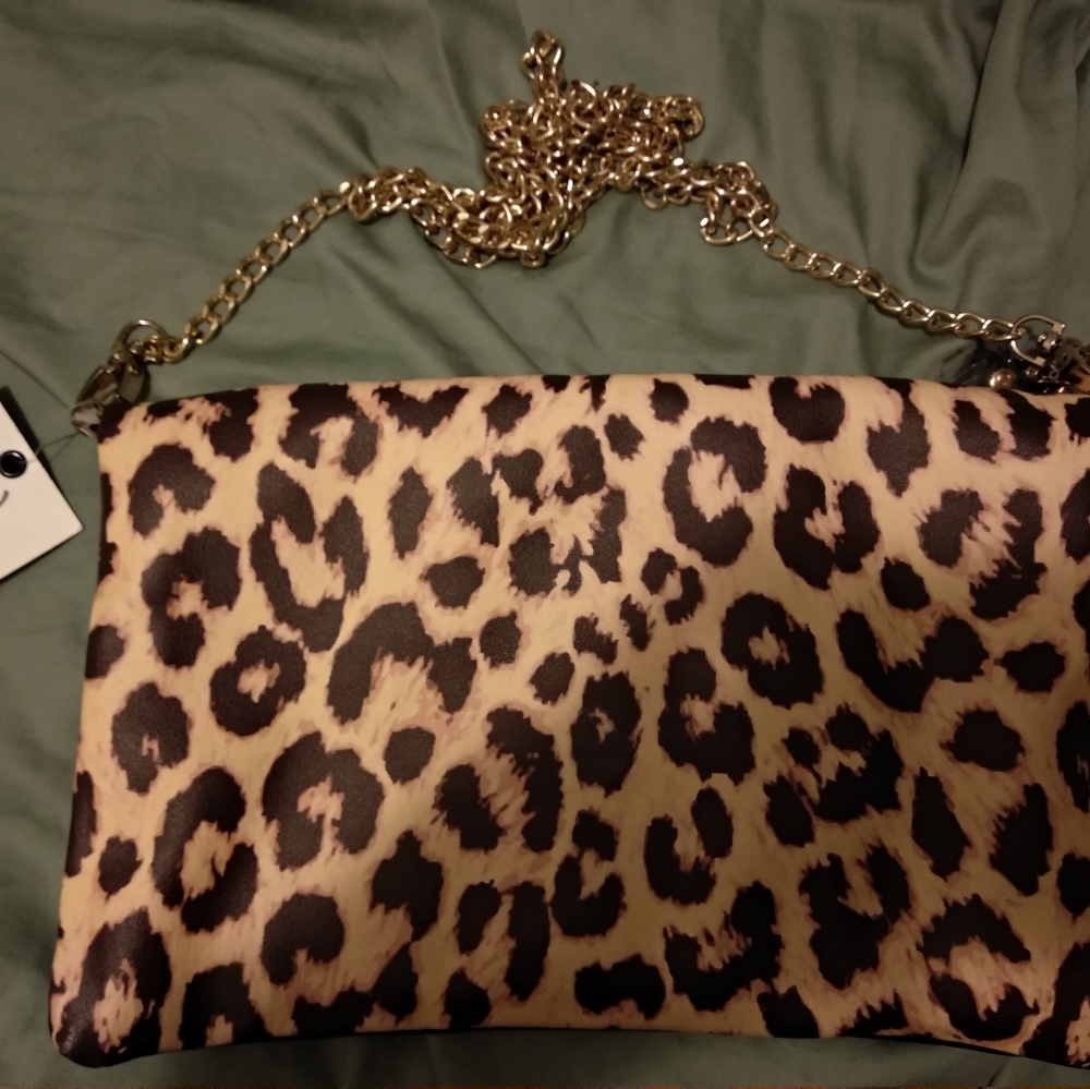 Leopard print crossbody bag